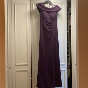 Purple floor length dress